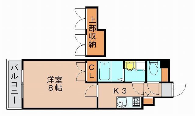 NO.87 MARIAGE STATION CLUB ORIENT B(1K/9階)の間取り写真