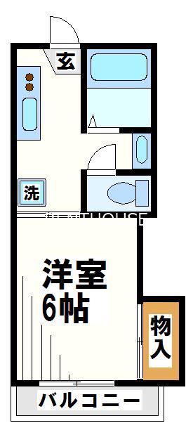メゾンベル(1K/1階)の間取り写真