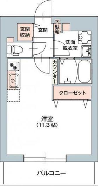 ノーム国立(ワンルーム/3階)の間取り写真