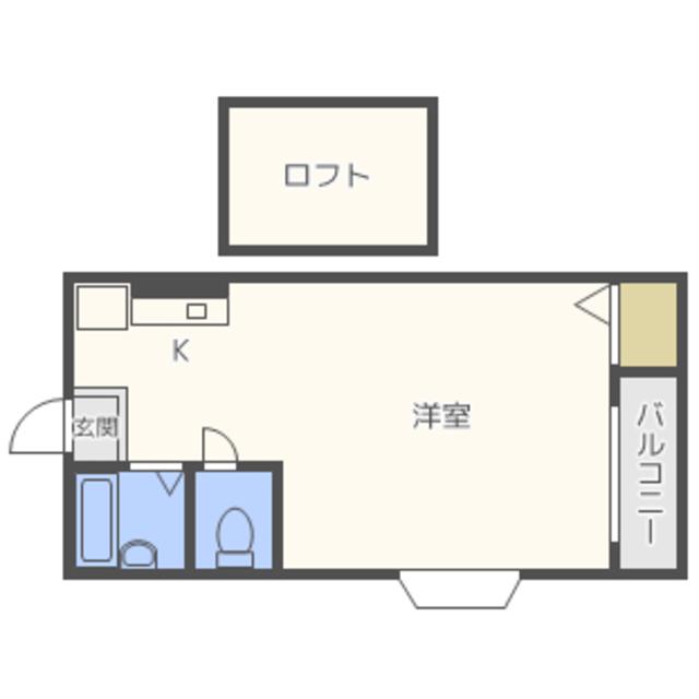 スタープラチナ神屋町(ワンルーム/1階)の間取り写真