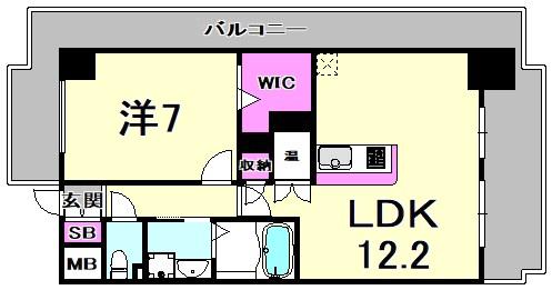 インベスト塚口S-FRONT(1LDK/4階)の間取り写真