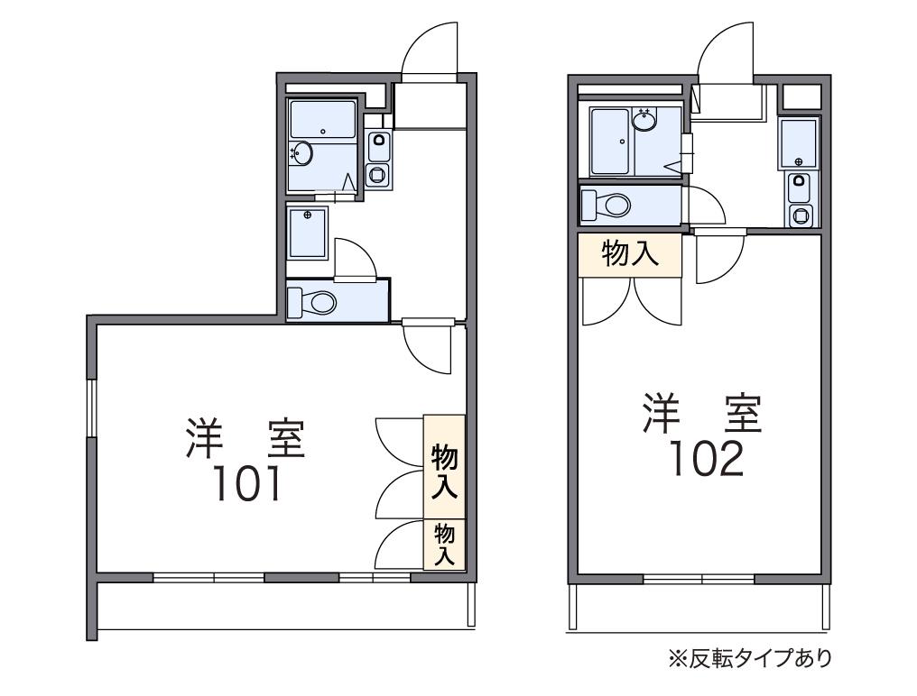ハレクラニI(1K/1階)の間取り写真