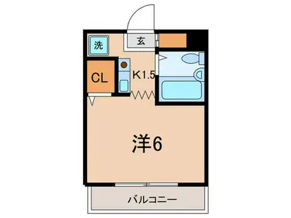 柳沢ハイツ(1K/4階)の間取り写真