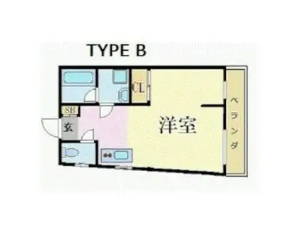BELLHEIM GIFU(1LDK/3階)の間取り写真