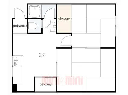 中野マンション(2DK/4階)の間取り写真