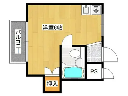 メゾン武庫之荘(ワンルーム/4階)の間取り写真