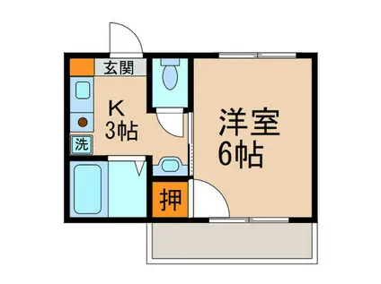 アベニューすみれ(1K/1階)の間取り写真