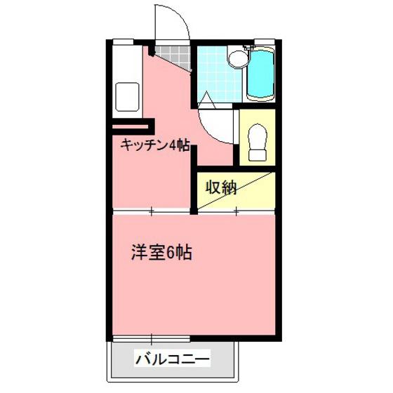 ラークグリーン(1K/1階)の間取り写真