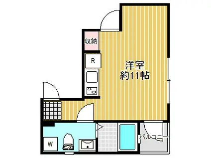 THE CON-RUST OOIMACHI(ワンルーム/3階)の間取り写真