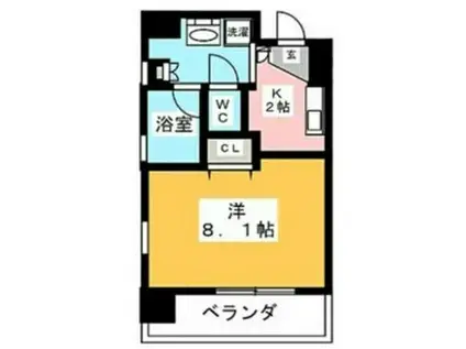 共同ハイツ西大須(1K/8階)の間取り写真