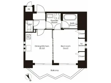ZEUS 20XX(1DK/9階)の間取り写真