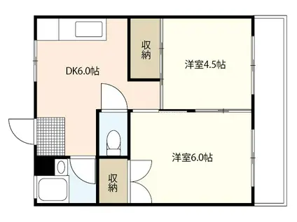 MARIONETTE XI(2DK/3階)の間取り写真