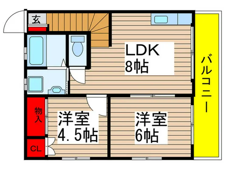 グランデュール市川七番館 2階階 間取り