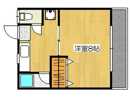 SUNハイツ(1K/1階)の間取り写真