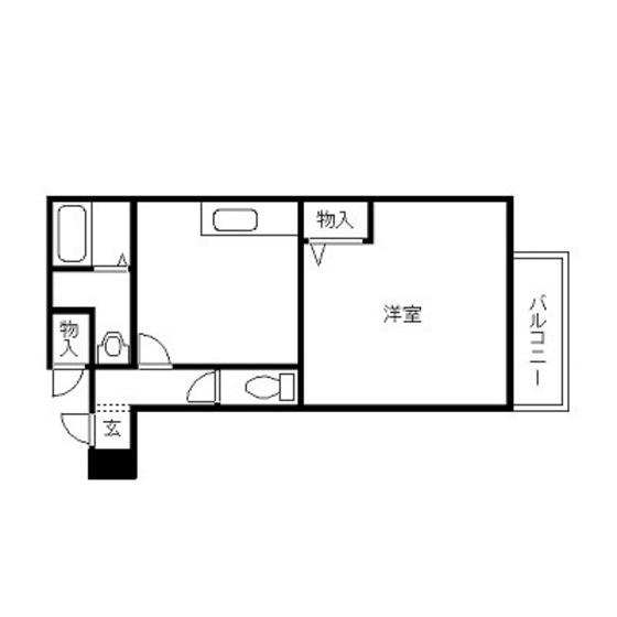 ラペジーブル(1K/2階)の間取り写真