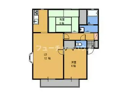 キャトルセゾンA(2LDK/1階)の間取り写真