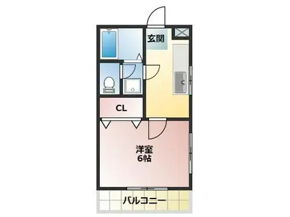 コーポ御茶ノ水(1K/2階)の間取り写真