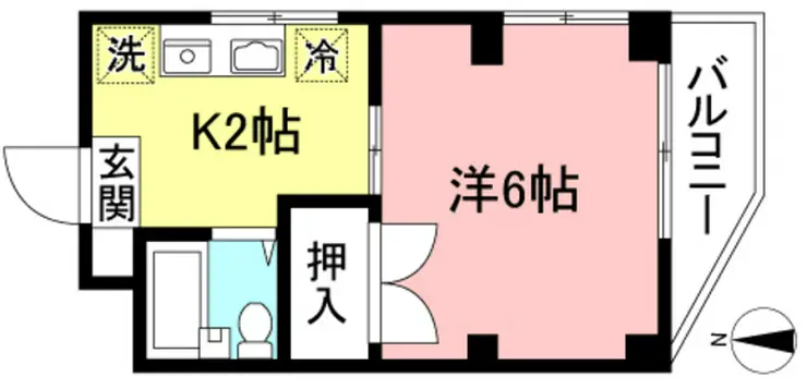 筑波ハイツ 2階階 間取り