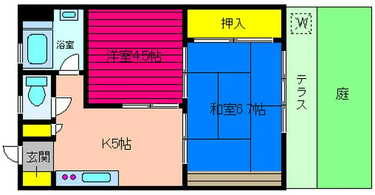 サンシモヤマ 1階階 間取り