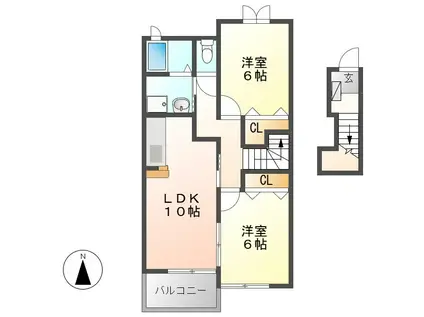 メゾン・ド・セレノ(2LDK/2階)の間取り写真