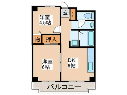 トーカド宮崎台(2DK/2階)の間取り写真