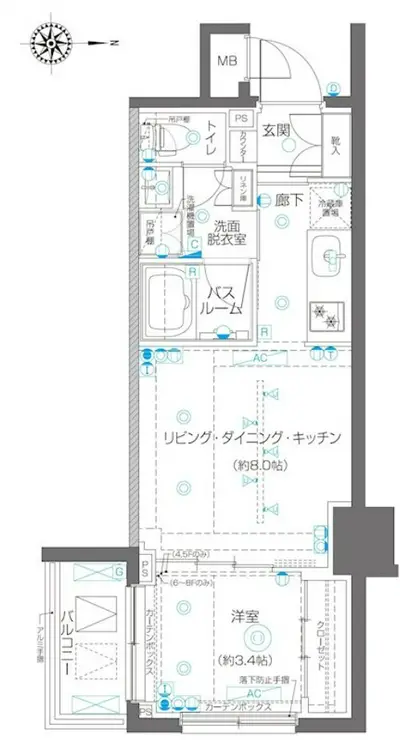 ZOOM高田馬場 7階階 間取り