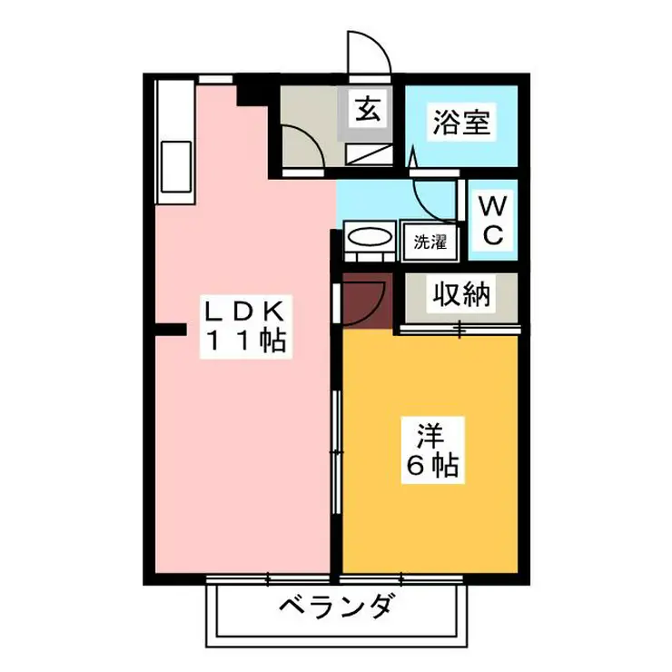 シャトル・ユタカ 1階階 間取り