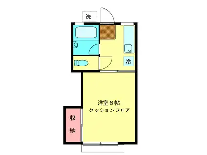 マ・メゾンI(1K/1階)の間取り写真