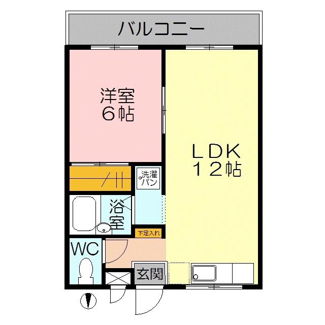 ジャック(1LDK/2階)の間取り写真