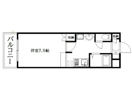 パルコート佐藤(1K/5階)の間取り写真