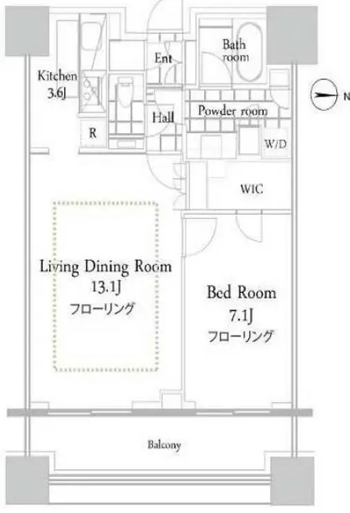 コンシェリア西新宿タワーズウエスト 24階階 間取り