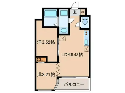 THE GRANDWIN(2LDK/2階)の間取り写真