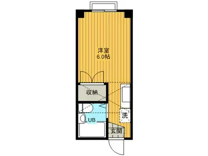 カーサエクシオ(ワンルーム/2階)の間取り写真