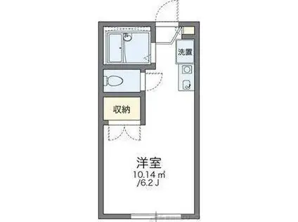 レオパレス江坂(1K/1階)の間取り写真