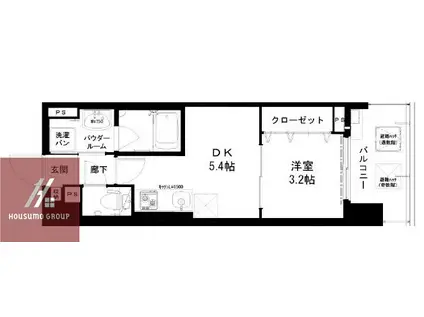 LA CASA京橋(1DK/9階)の間取り写真