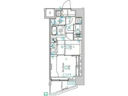 ラフィスタ西新井(1DK/7階)の間取り写真