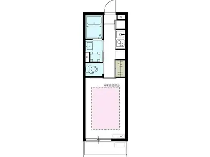 リブリ・リヴェール(1K/2階)の間取り写真