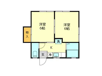 エムコーポ高橋(2K/2階)の間取り写真