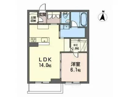 ベレオ北四番丁(1LDK/3階)の間取り写真