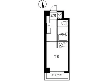 スカイコート目白(1K/7階)の間取り写真