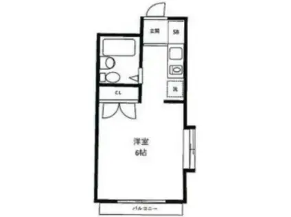 ヴィンテージデザイン国分寺(ワンルーム/3階)の間取り写真