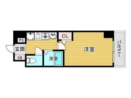 ラナップスクエア同心II(1K/3階)の間取り写真