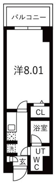 アルファコート蕨3(1K/5階)の間取り写真