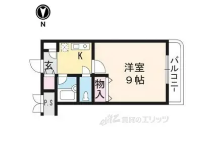 レイ紫野(1K/3階)の間取り写真