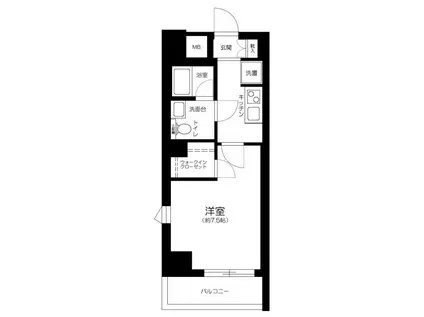 ビィ・フォルマ田園調布(1K/4階)の間取り写真