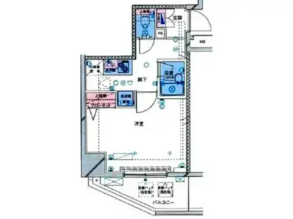 プレール・ドゥーク赤羽(1K/9階)の間取り写真