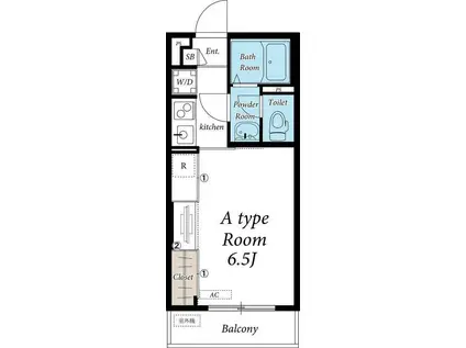 リブリ・ピーノ(1K/1階)の間取り写真