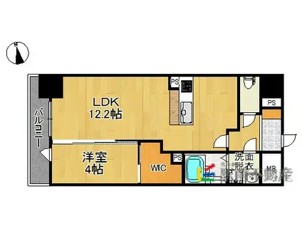 レジェンドソーラー宮の陣(1LDK/7階)の間取り写真