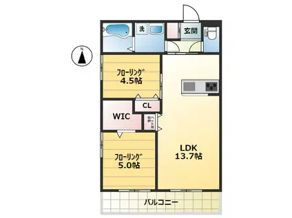CASA OTTO (2LDK/2階)の間取り写真