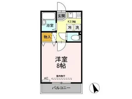 ハイムリベェール(1K/2階)の間取り写真